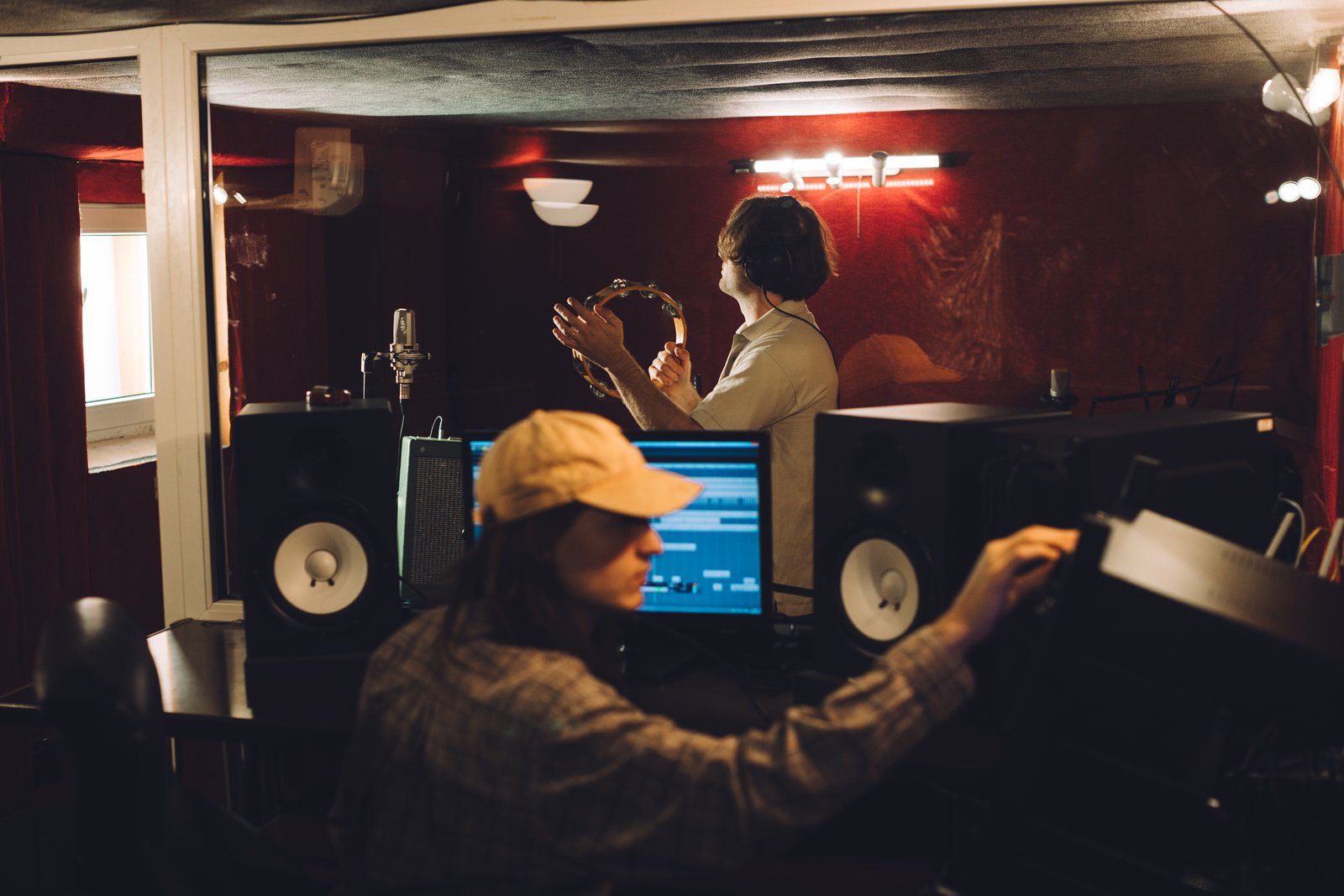 Studio recording session